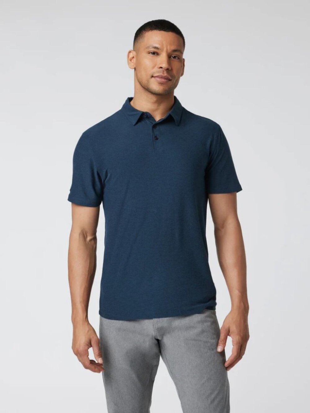 Vuori Men's Strato Tech Polo - Heathered Navy